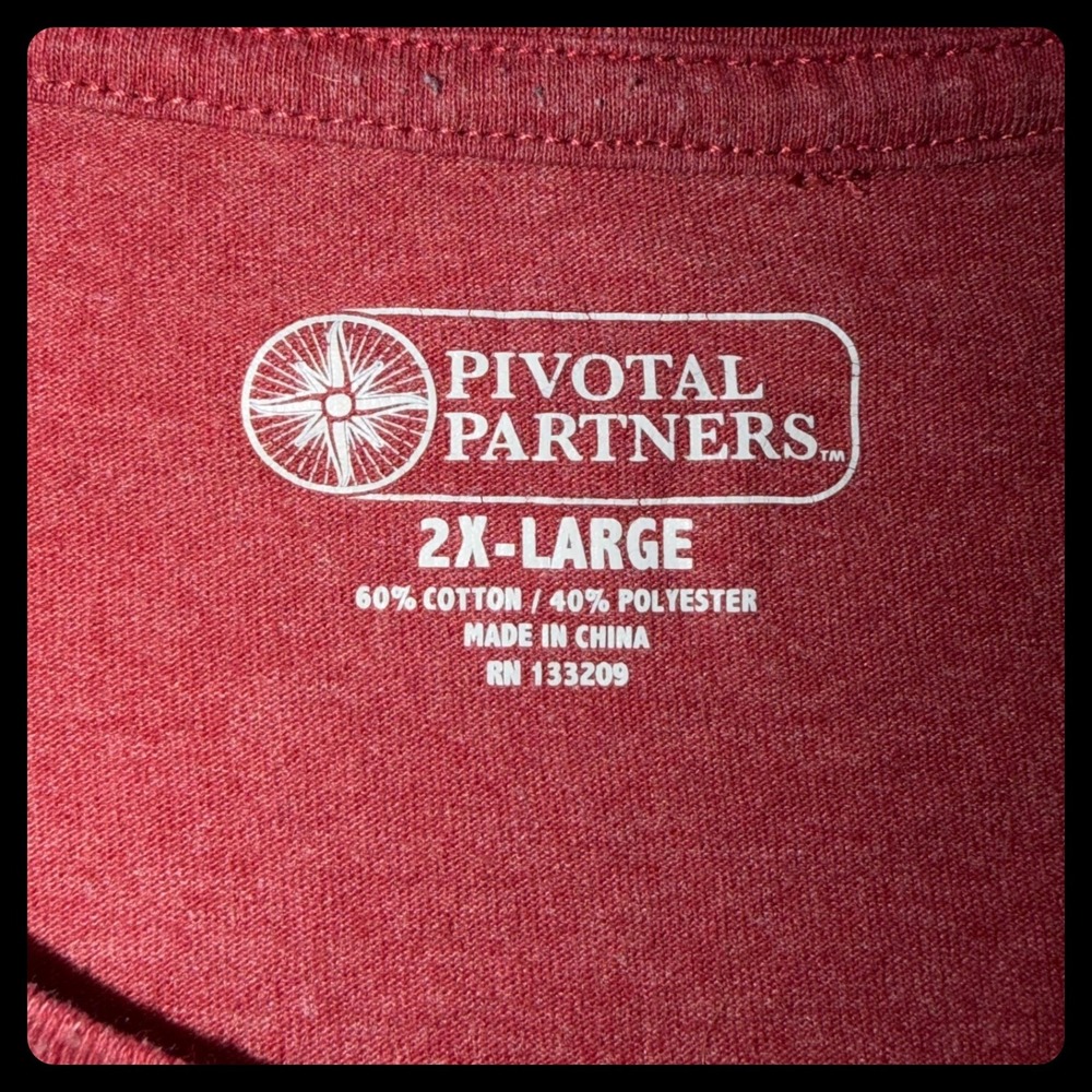 Pivotal Partners T-Shirt Mens 2XL Red American Flag Truck Graphic Tee - Picture 2 of 6
